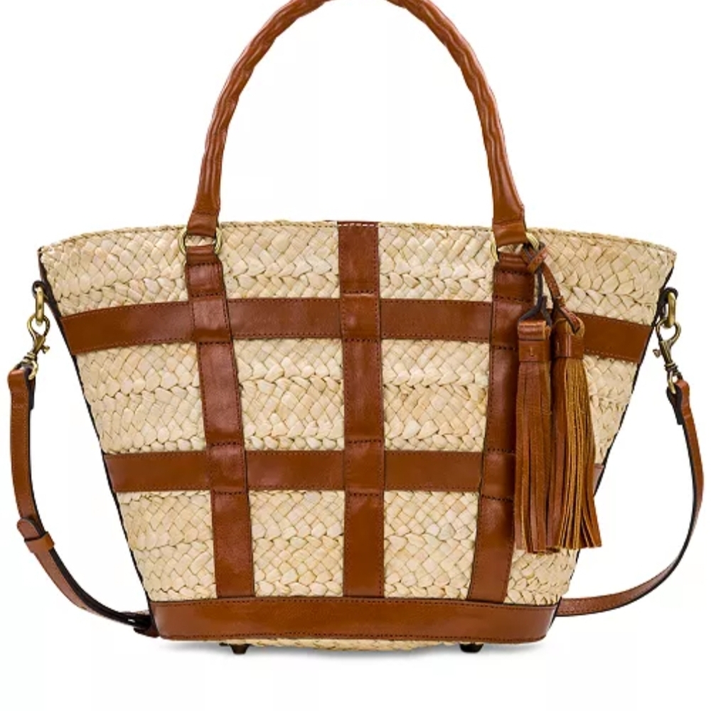 Patricia Nash Tan and Brown Women's Tote Bag/ Specialty Woven Collection Novano